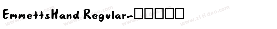 EmmettsHand Regular字体转换
